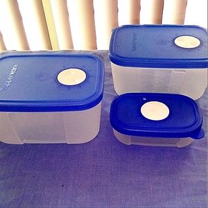 **BRAND NEW** TUPPERWARE'S FREEZER MATES PLUS CONTAINERS 3-PC SET!! 💯🏆💎🧊❄️